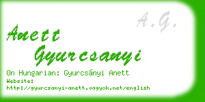 anett gyurcsanyi business card